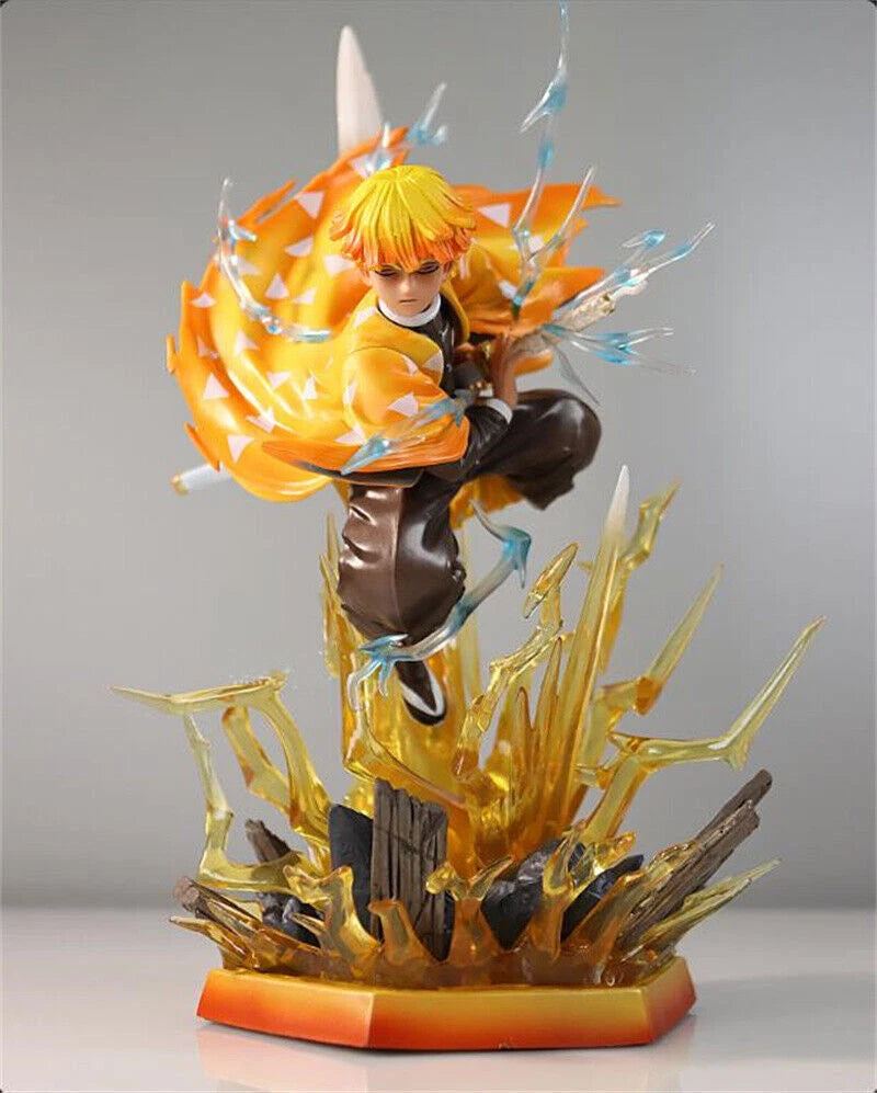 30cm Demon Slayer Agatsuma Zenitsu LED Light Action Figure Statue High Model Toy 07FC0E-D4 - KOEEK