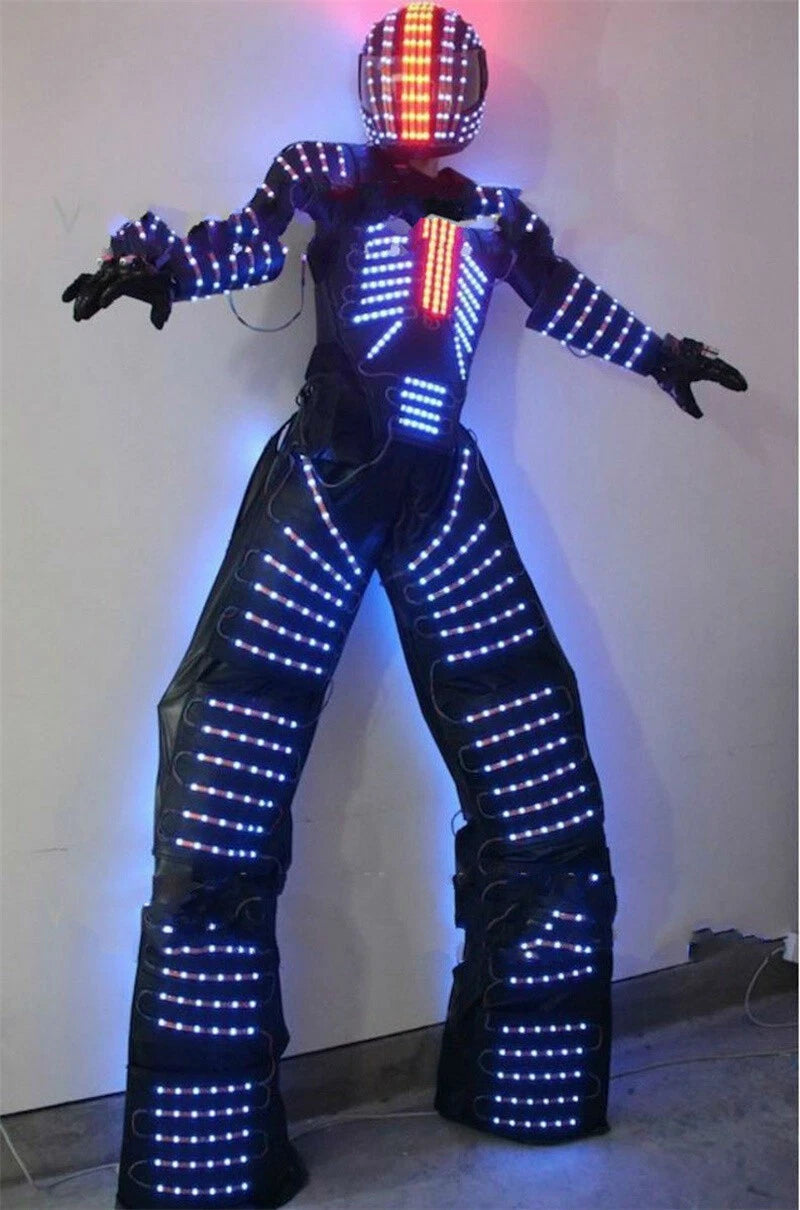 LED 7 Color Change Robot Costume Clothing Suit Illuminated Dance Remote Control 07FC0E-D4 - KOEEK
