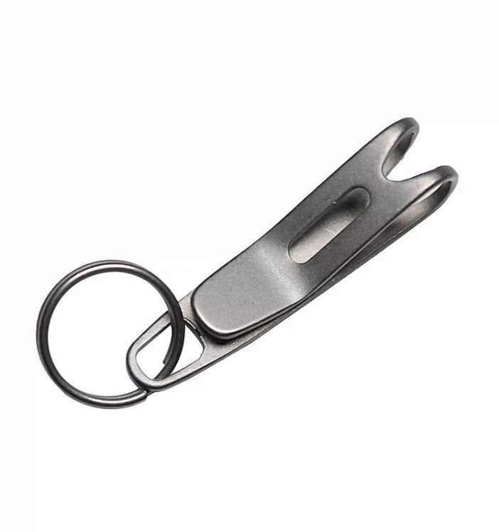EDC Mini Titanium Alliy Portable Pocket Clip with Key Ring Universal Accessories 07FC0E-D4 - KOEEK