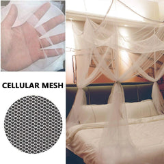 8 Corner Bed Canopy with 100 LED Star String Lights Battery Operated 07FC0E-D4 - KOEEK