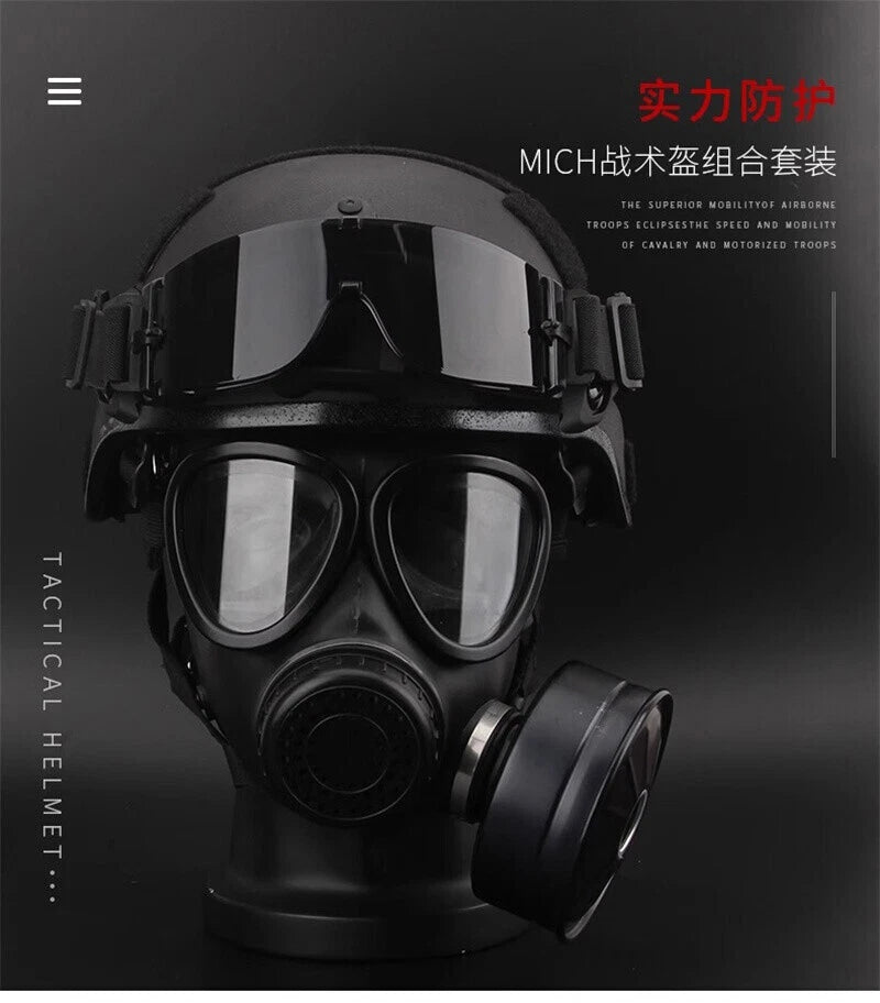 MICH Riot Helmets Gas Masks Goggles Field Combat Tactical Helmet Suit Outdoor 07FC0E-D4 - KOEEK