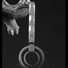 Titanium Alloy Quick Release Key Ring Keychain Belt Buckle Car Pendant EDC Tools 07FC0E-D4 - KOEEK