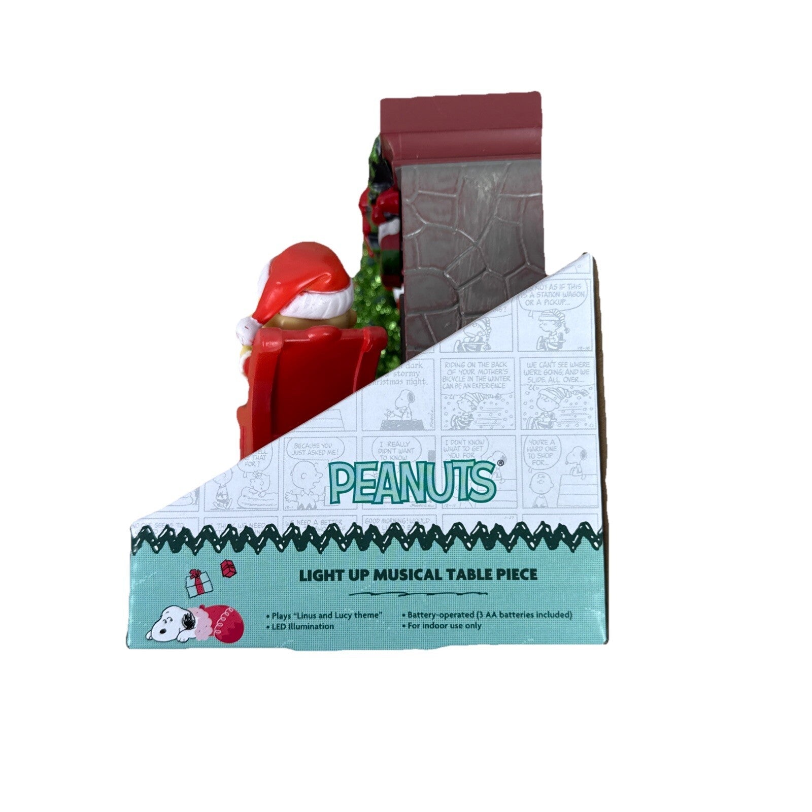 Peanuts Charlie Brown Snoopy Fireplace Musical Light Up Christmas Display 07FC0E-D4 - KOEEK