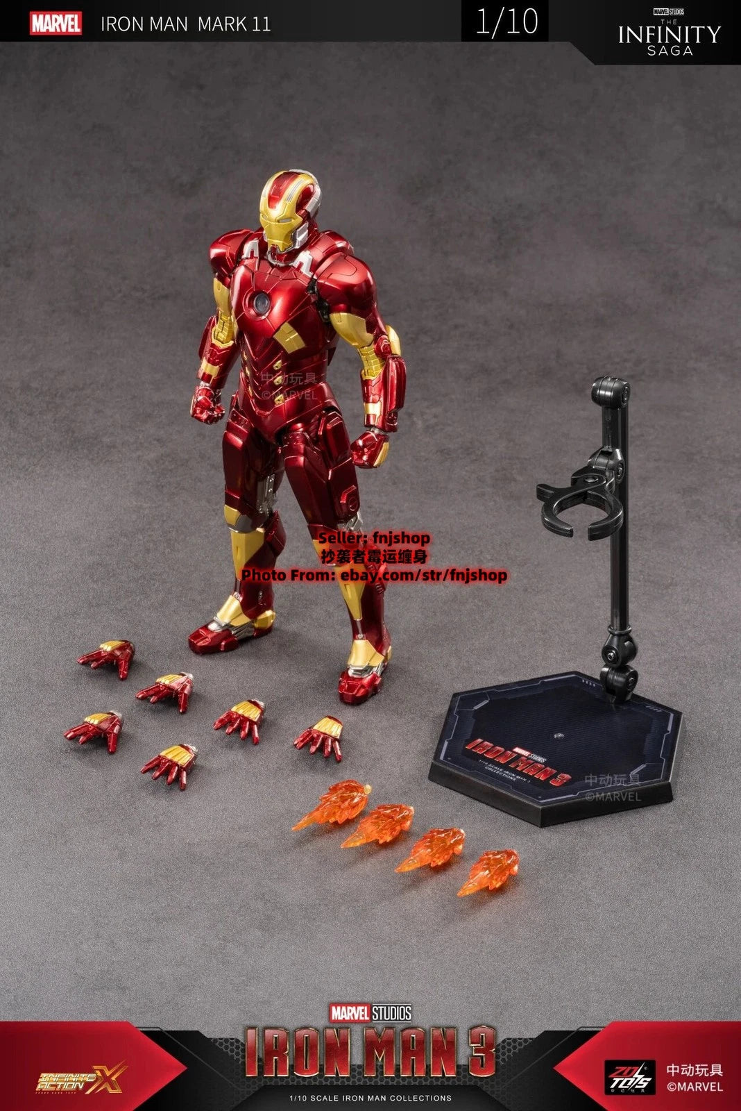 ZD TOYS INFINITY SAGA MK11 Mark11 Iron Man 3 Series 1/10 Action Figure IN STOCK ZD_TOYS - KOEEK