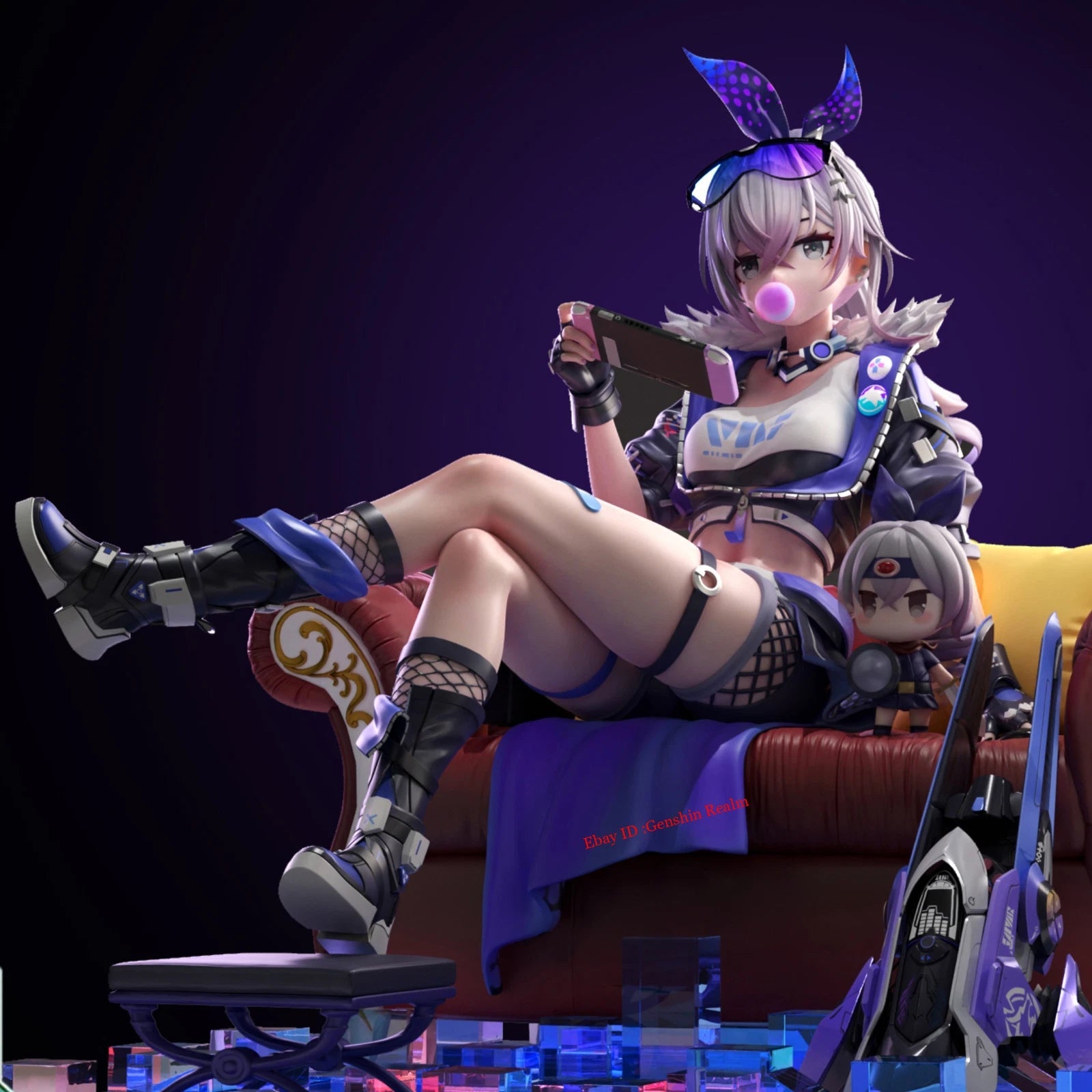 Honkai: Star Rail Silver Wolf Sitting Position 1/6 Pvc Figure Model Collection 07FC0E-D4 - KOEEK