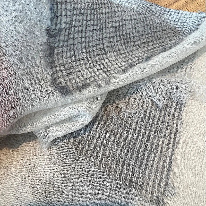 Mens Plaid Check Soft Scarf  Wool Bandana Unisex Shawl Winter Neckerchief 07FC0E-D4 - KOEEK