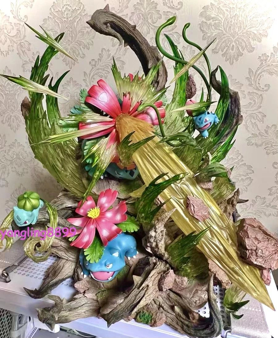 Recast Fantasy Studio Venusaur Family Figure Resin Statue Model Collectible 38cm 07FC0E-D4 - KOEEK