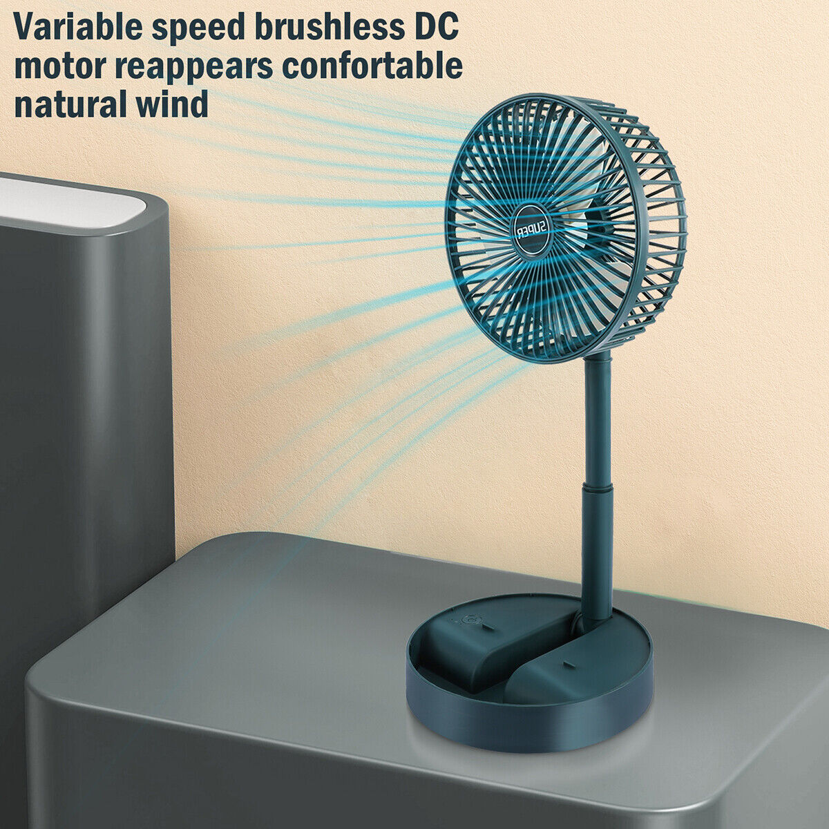 ny 2024 Aire acondicionado frio ventilator portatil USB oppladbar abanico de piso