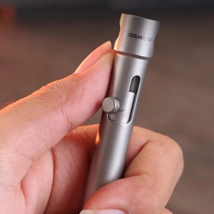 EDC Titanium Ballpoint Pen Signature Writing Pen Multifunction with Lanyard 07FC0E-D4 - KOEEK