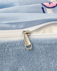 4Pcs Cinnamoroll Beddings Flannel Duvet Cover Sheet Pillowcase Warm Sets 07FC0E-D4 - KOEEK