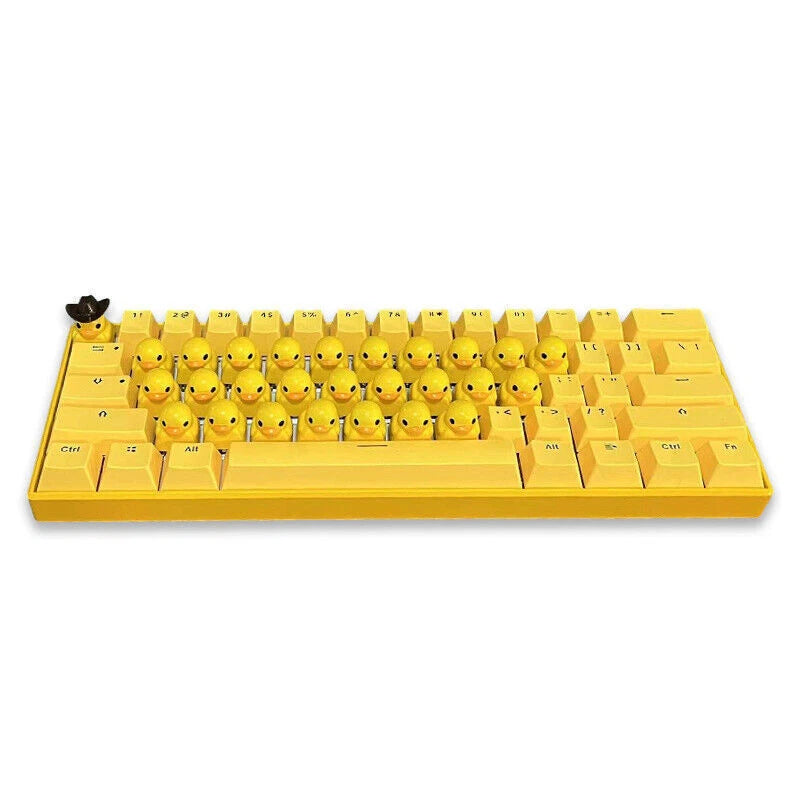 Yellow Cute Duck Mechanical Keyboard Press Crow USB Interface Handmade Keyboard 07FC0E-D4 - KOEEK