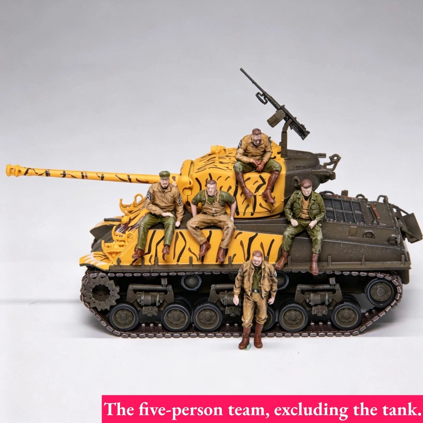 1/72 US Army Fury Tank Crew 5 Soldiers Painted Figures for WWII Diorama 07FC0E-D4 - KOEEK