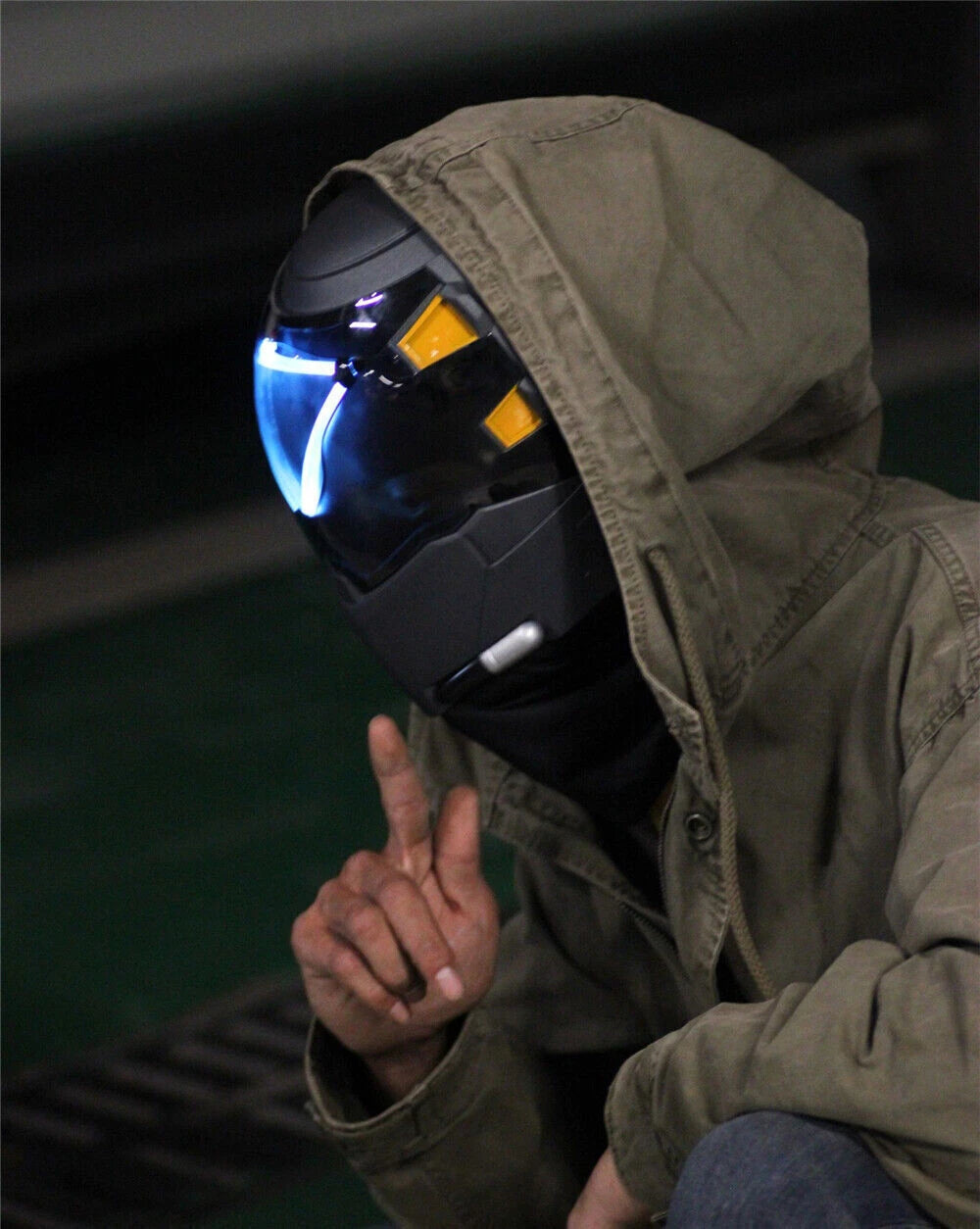 Overwatch ANA Shrike Cosplay Helmet LED Mask Halloween Party Cosplay Props OVERWATCH - KOEEK