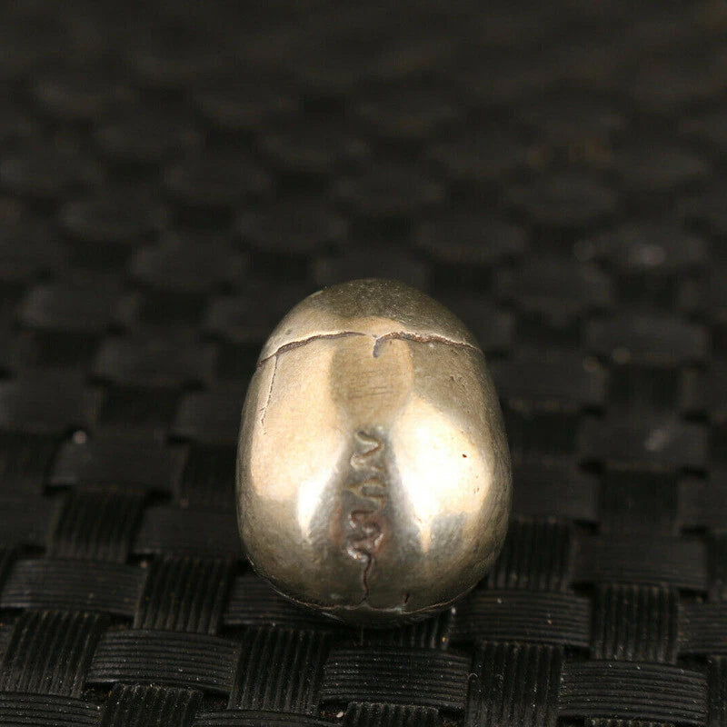 Antique Chinese Old Tibet Silver Hand Carved Skull Statue Netsuke Collection 07FC0E-D4 - KOEEK