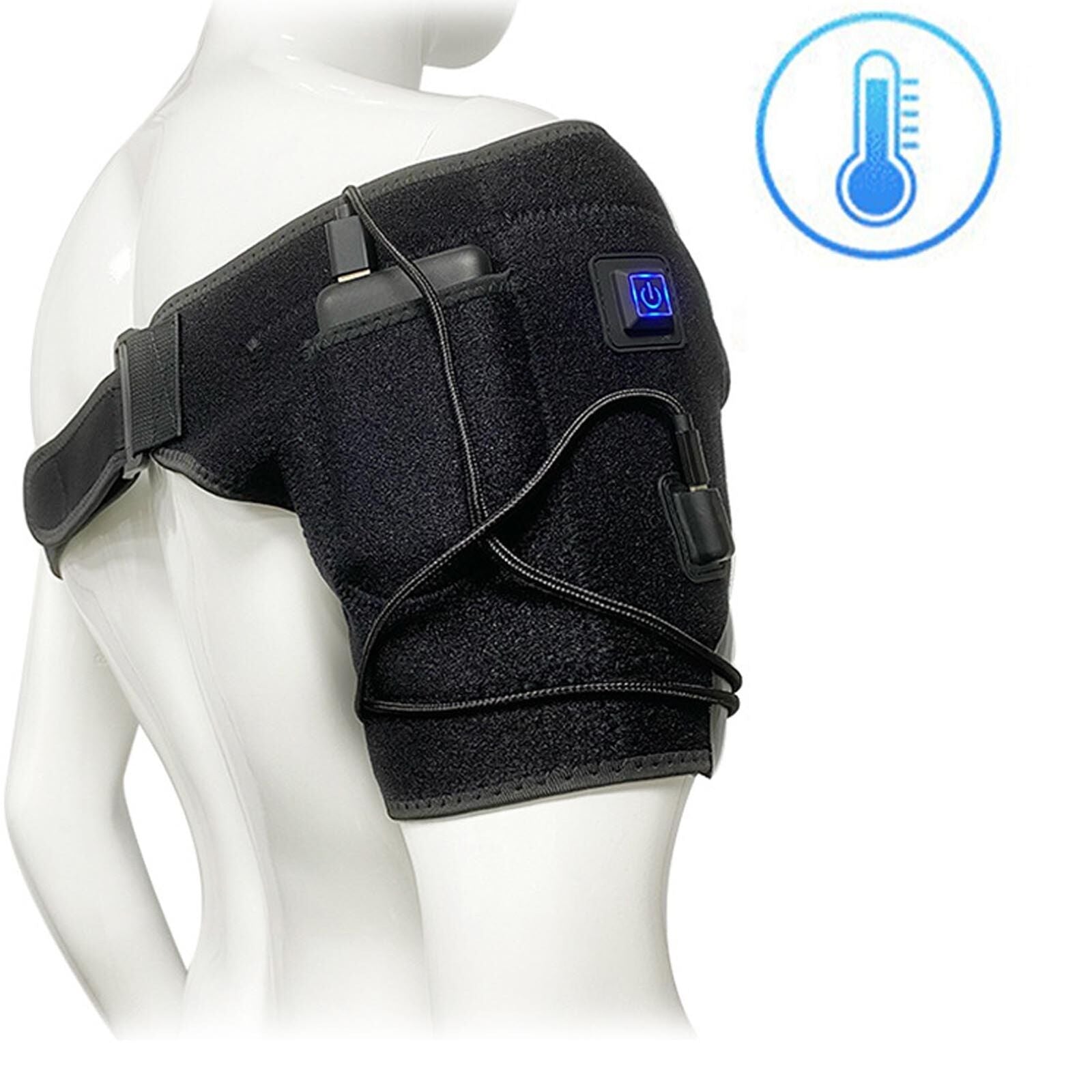 new Heated Shoulder Wrap 3 Heating Setting Relieving Pain Heating Shoulder Pad koeek - KOEEK