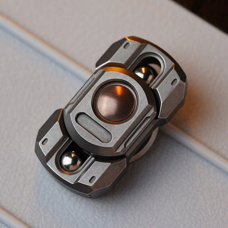 Zirconium alloy + brass Marching Robot Finger Gyro Hand Fidget Spinner Toys 07FC0E-D4 - KOEEK