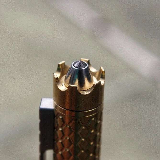 Brass Bolt Action Ballpoint Pen Signature Writing Pen with Fidget Spinner EDC 07FC0E-D4 - KOEEK