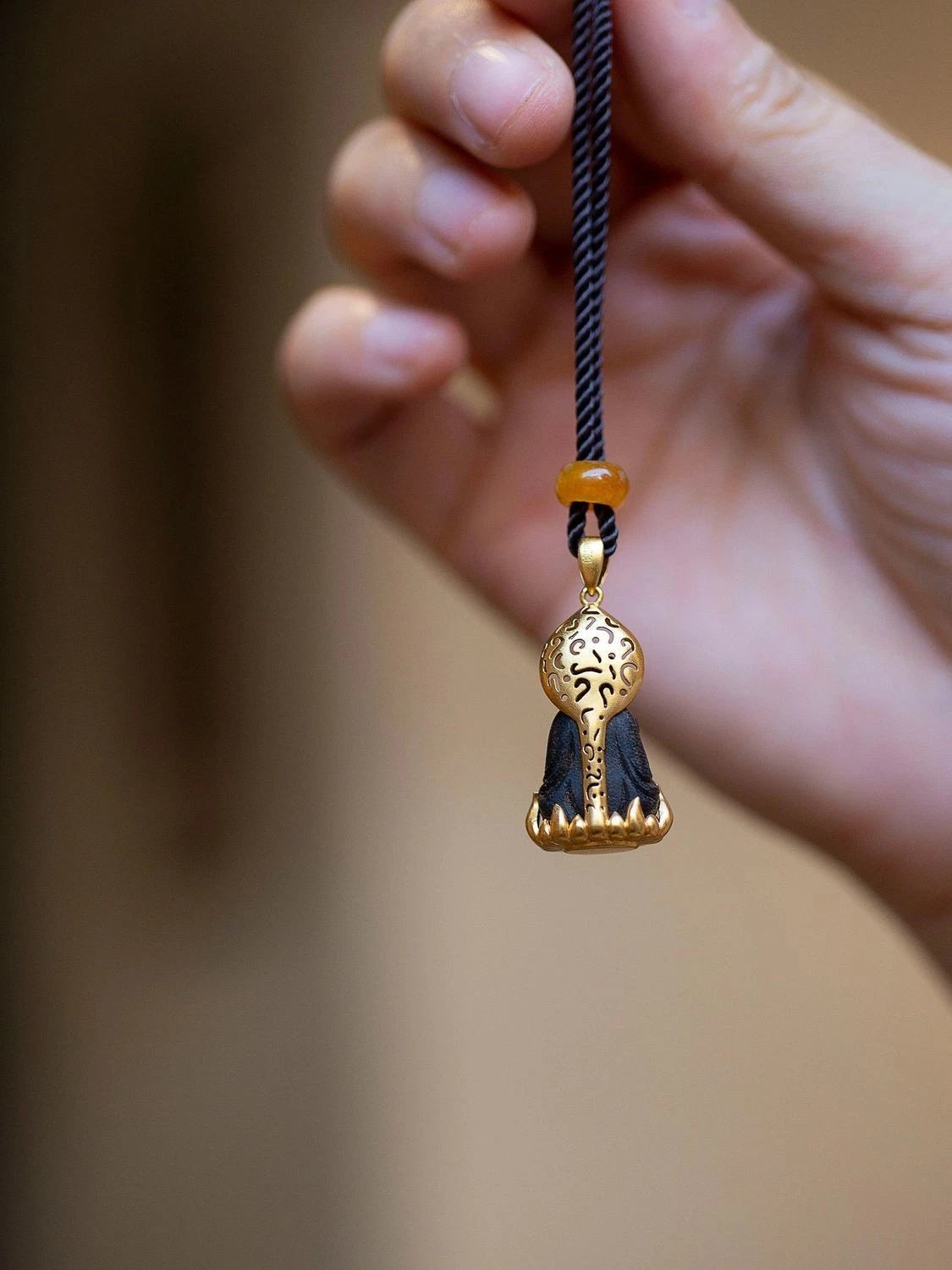 Portable Buddha Pendant  Charm Necklace Handcrafted  Chinese Style 07FC0E-D4 - KOEEK