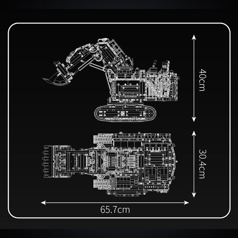 new Mould King 17070 Heavy Duty Excavator Bulldozer Engineering Building Block Toy MOULD KING - KOEEK