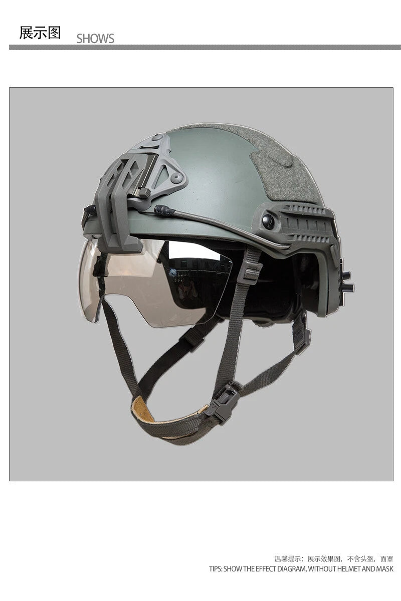 Tactical Helmet Batlskin Visor With Arm Lens Anti-fog Goggles For FAST/MICH/AF 07FC0E-D4 - KOEEK
