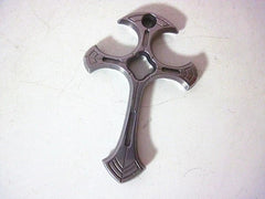 Hot High Chromium Steel Cross Keychain Necklace Men's Decorative Pendant EDC 07FC0E-D4 - KOEEK