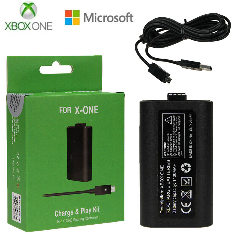 nytt 2024 Microsoft-batteri for Xbox One trådløs kontroller 1400mAh oppladbart