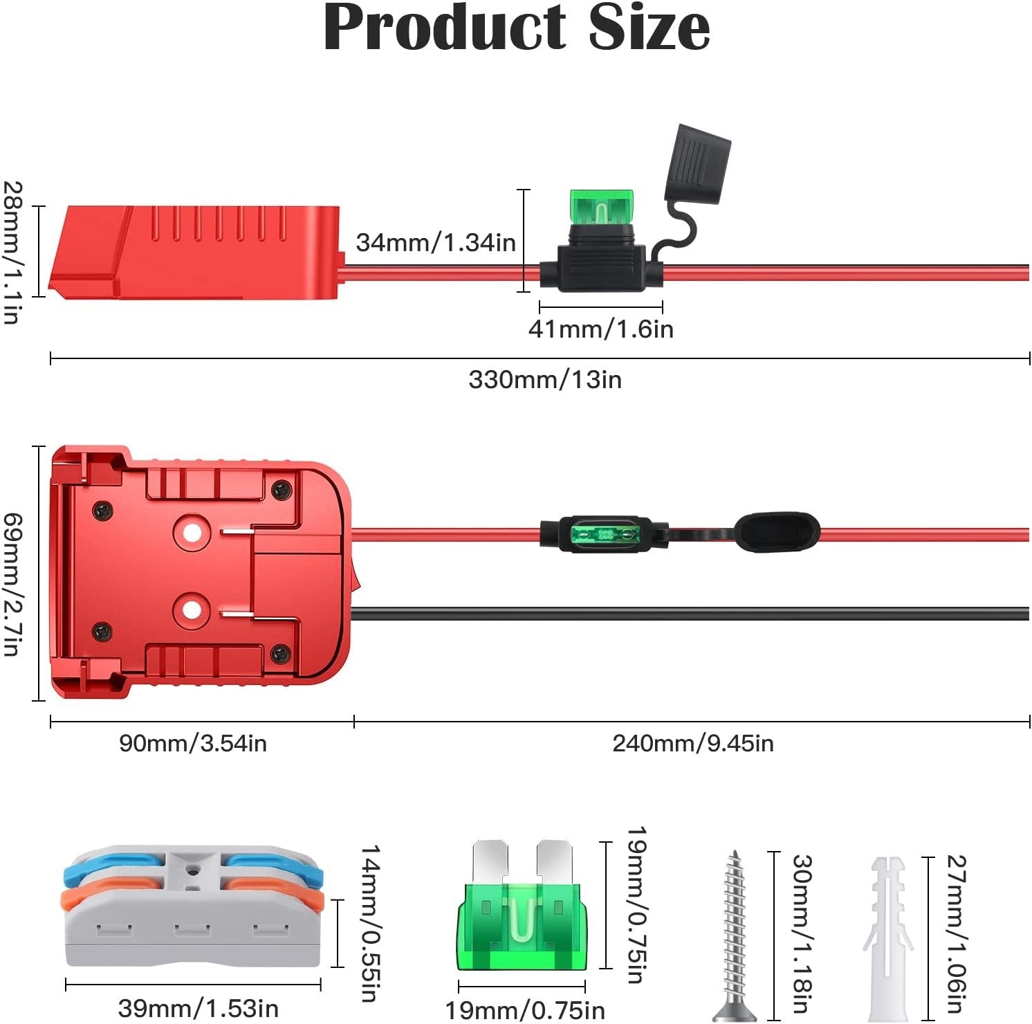 new 1 Packs Power Wheel Adapter for Milwaukee M18 Battery 18V 1 Pack 07FC0E-D4 - KOEEK