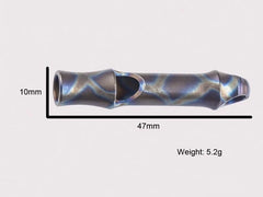 Outdoor EDC Titanium Alloy Keychain Safety Whistle Necklace Lanyard Survival 07FC0E-D4 - KOEEK