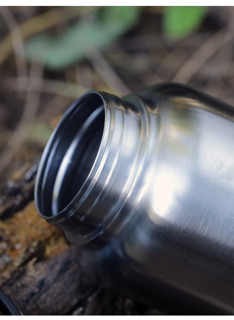Stainless Steel Water Bottle Wide Mouth Single Wall with Leak Proof Water Bottle 07FC0E-D4 - KOEEK