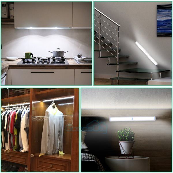 ny 60 LED Luz Magnetica Lampara Con Sensor de Movimiento Luces for Gabinete Casa