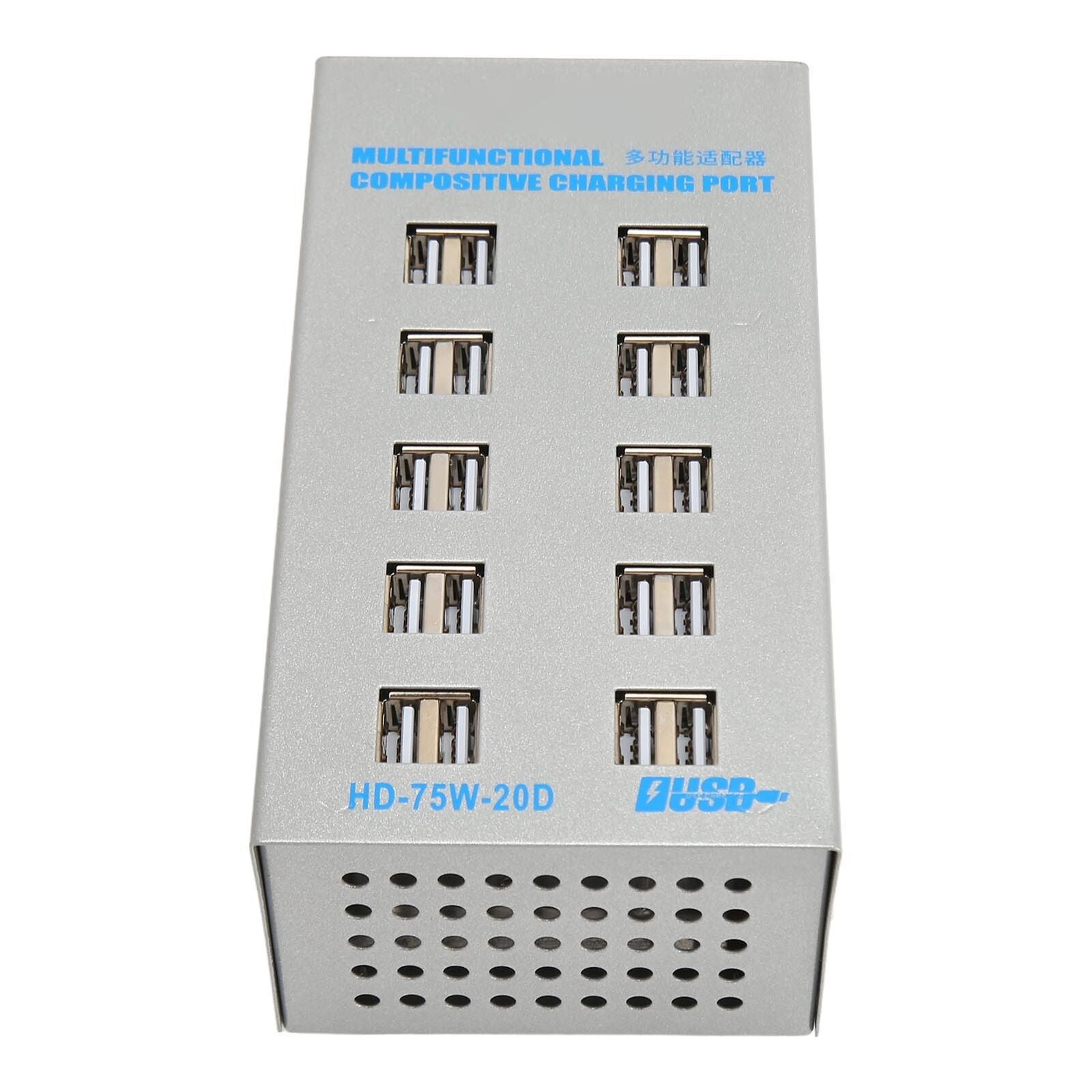 new (US Plug)Charging Station Hub 20 Port 75W USB Charging Station Compact 100-240V koeek - KOEEK