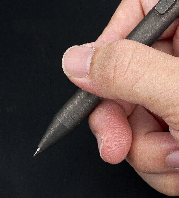 Titanium Alloy Ballpoint Tactical Pen Pocket Outdoors Travel Ball Pen EDC Tools 07FC0E-D4 - KOEEK