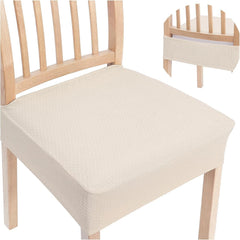 Stretch Jacquard Seat Covers Set of 6, Removable Chair Seat Protector Slipcovers