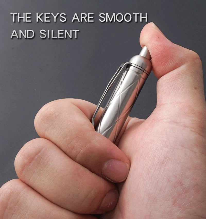 EDC Practical Stainless Steel Ballpoint Pen Signature Pens with 5pcs G2 Refills 07FC0E-D4 - KOEEK