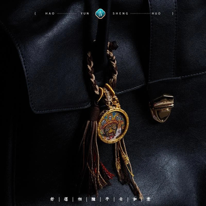 Exquisite Tibetan Handmade Knit Cotton Rope Zakirham Thangka Car Hanging Pendant 07FC0E-D4 - KOEEK