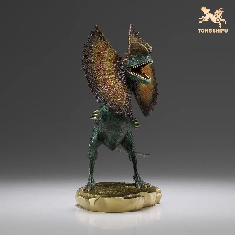 Dilophosaurus Brass Dinosaur Statue Model Collectible Display 7in Height Toy 07FC0E-D4 - KOEEK