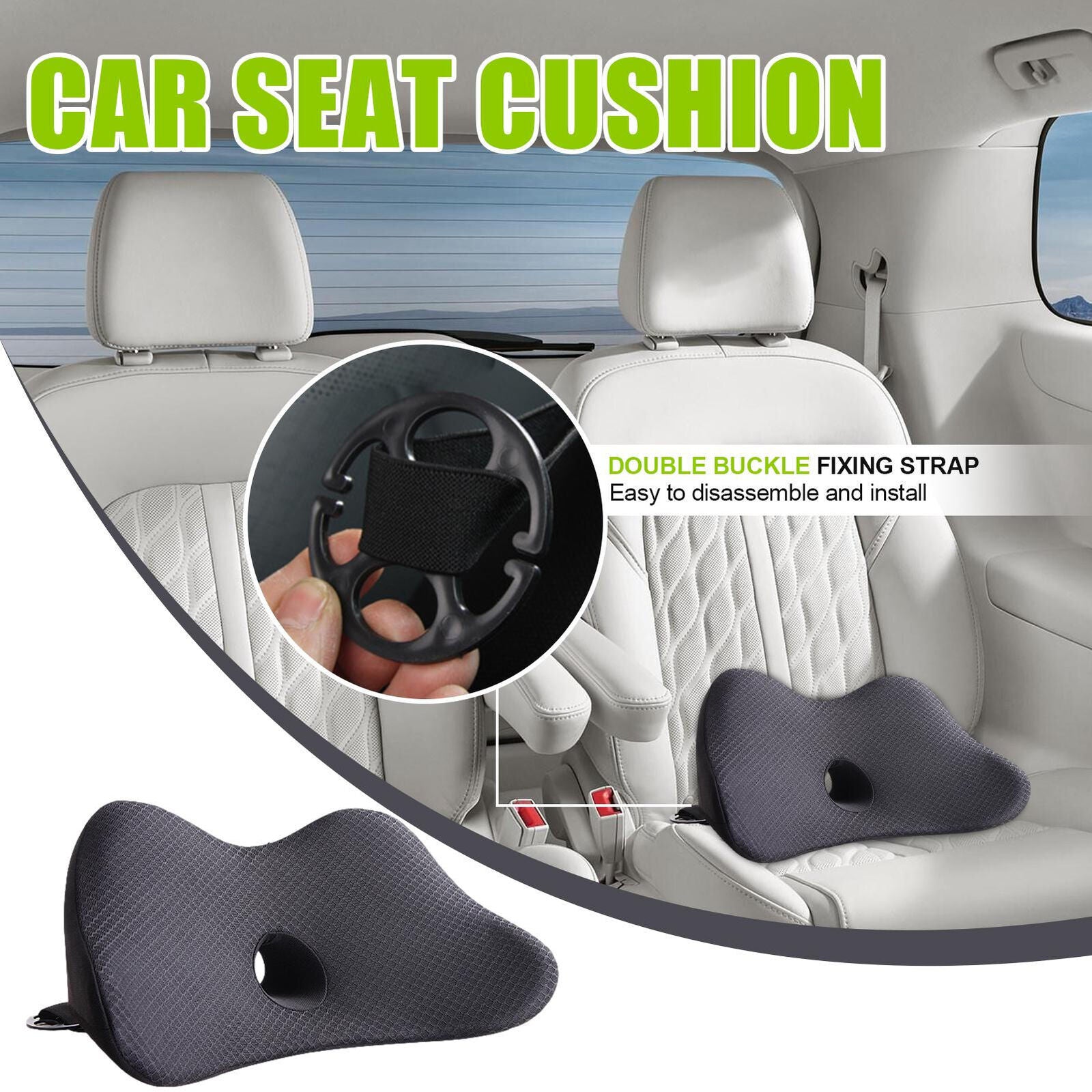 new Driver Seat Cushion for Office Chair and Car Seat - Orthopedic Coccyx Cushion koeek - KOEEK