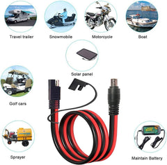 new SAE Solar Connector to DC 8mm Adapter 14AWG Male Black and Red. 07FC0E-D4 - KOEEK