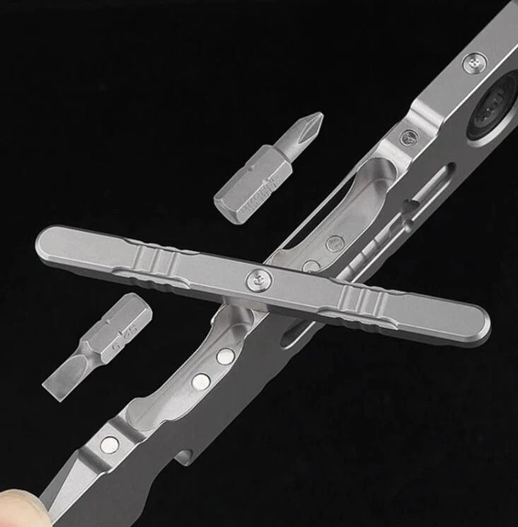 Hot Titanium Alloy Pocket Pry Bar Crowbar Opener Outdoor Camping Multi EDC Tools 07FC0E-D4 - KOEEK