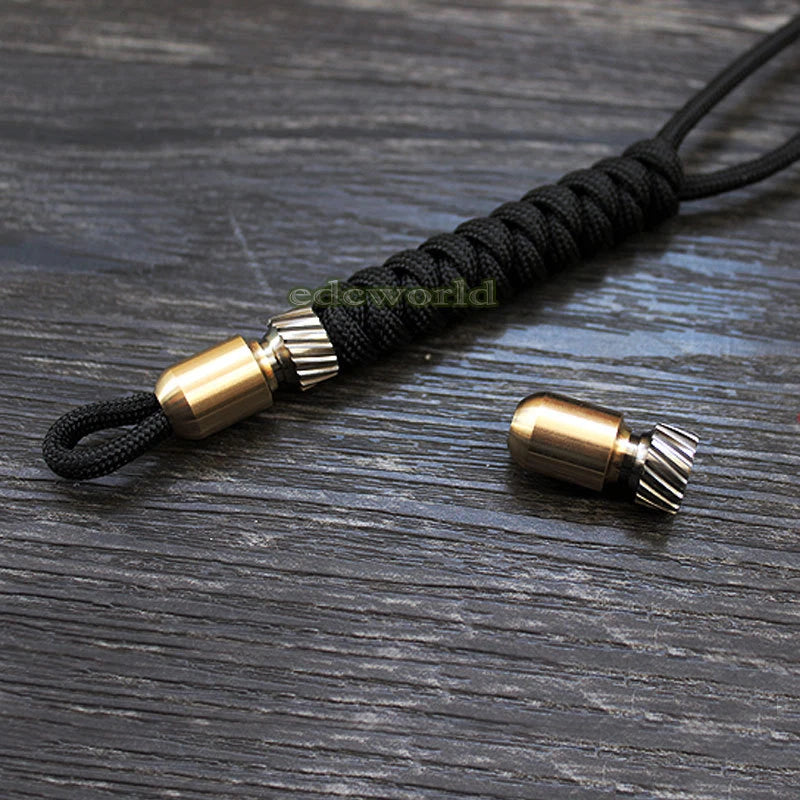 EDC TITANER Titanium + Brass EDC Bead Key Parachute Cord Pendant Lanyard DIYBead TITANER - KOEEK