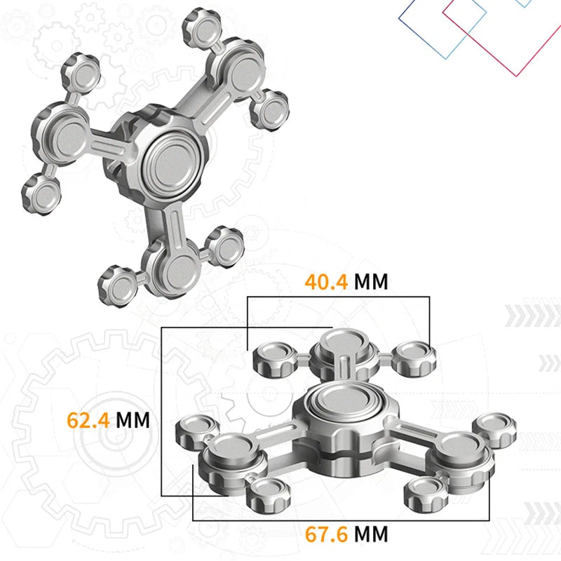 Chaos Pendulum luminous Fidget Spinner Adult Metal Hand Spinner EDC Fidget Toys 07FC0E-D4 - KOEEK