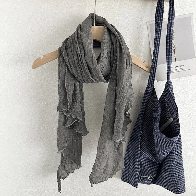 Unisex Plain Color Neutral Plain Color Preppy Thin Scarf  Soft Shawl Bandana 07FC0E-D4 - KOEEK
