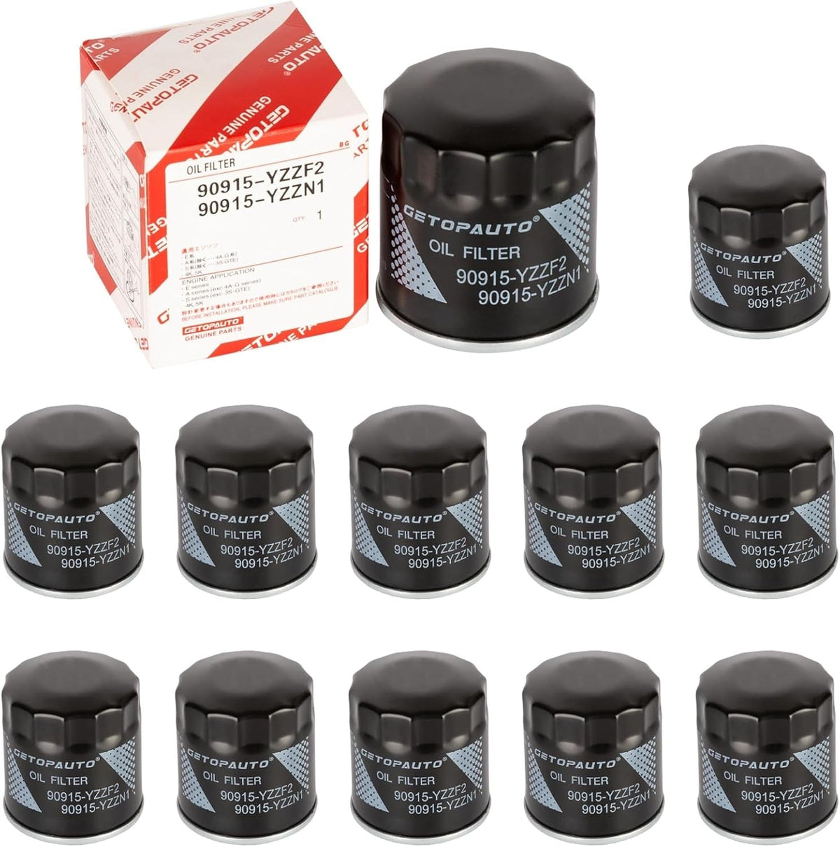 new 90915-YZZF2 Engine Oil Filter Compatible with Toyota (set of 12) 07FC0E-D4 - KOEEK