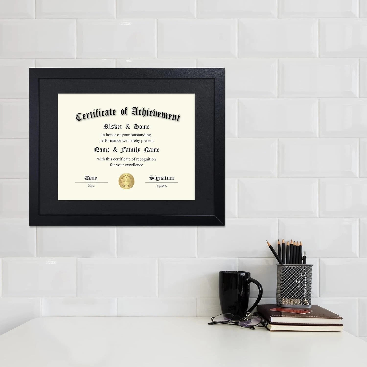 11x14 Degree Certificate Frame, Set of 6, 8.5x11 Degree Certificate Frame 07FC0E-D4 - KOEEK