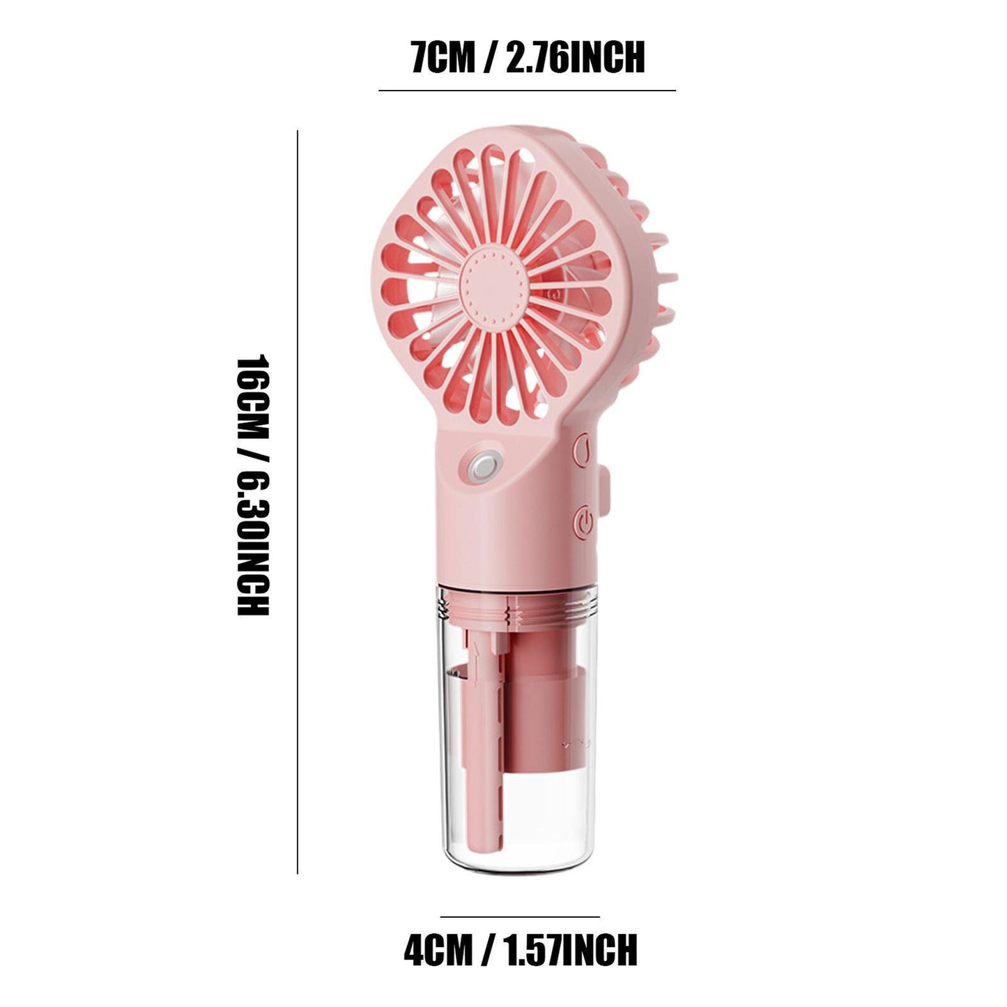 new Portable Fan With Mist USB Rechargeable Fan Mister Portable Outdoor With 4 Speed koeek - KOEEK