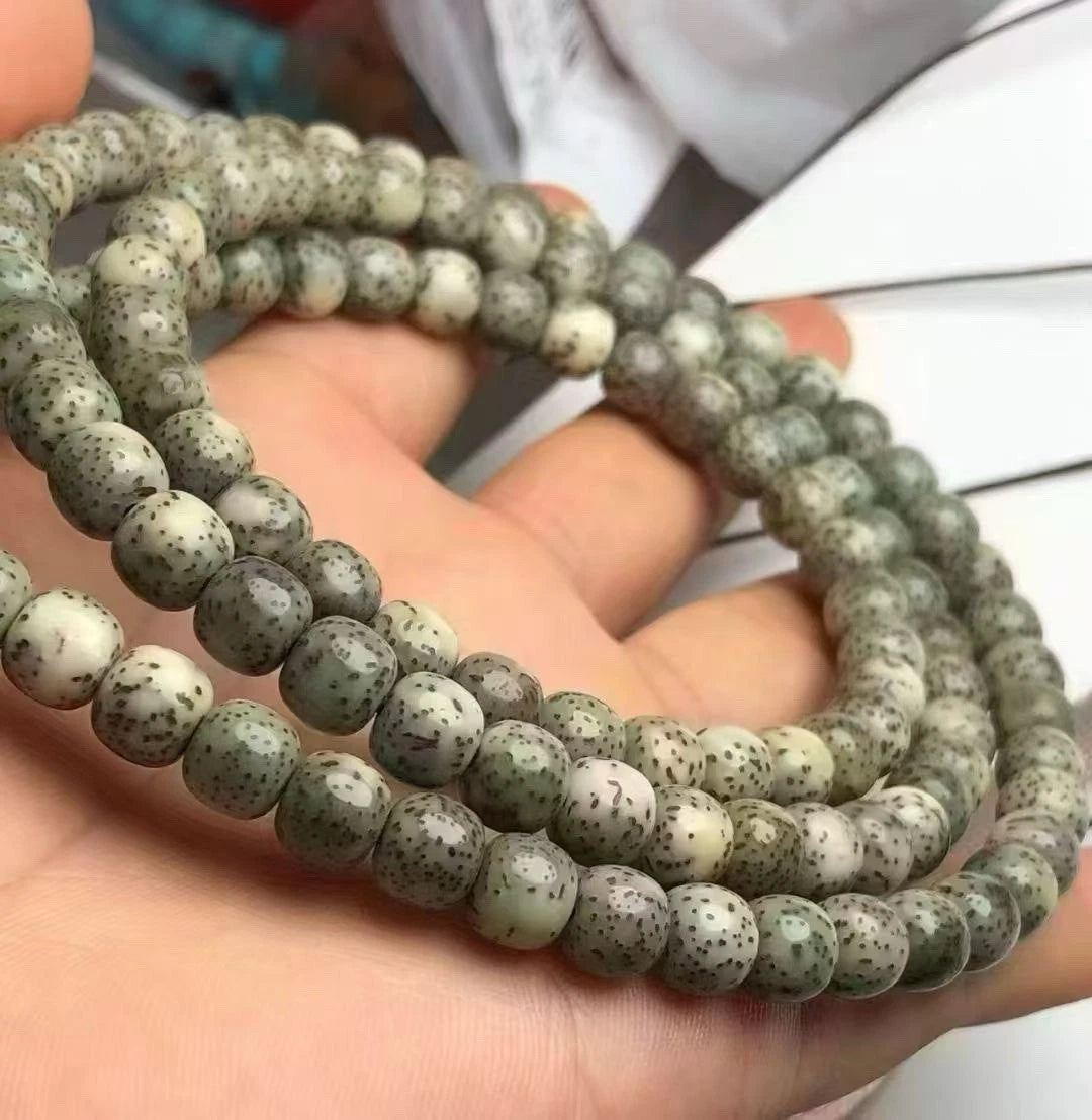 108 Beads Mala Necklace 8×9mm Star & Moon Bodhi Prayer  ecology HaiNan 07FC0E-D4 - KOEEK