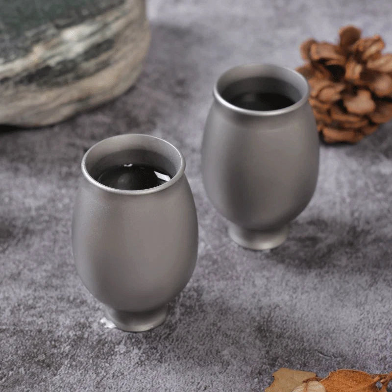 23ML Pure Titanium Water Glass Drinking Tumbler Cup Mug Good Health Benefits 07FC0E-D4 - KOEEK