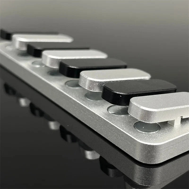 8 Keys Piano Keys Fidget Clicker EDC Fidget Slider ADHD Metal Fidget Toys Gifts 07FC0E-D4 - KOEEK