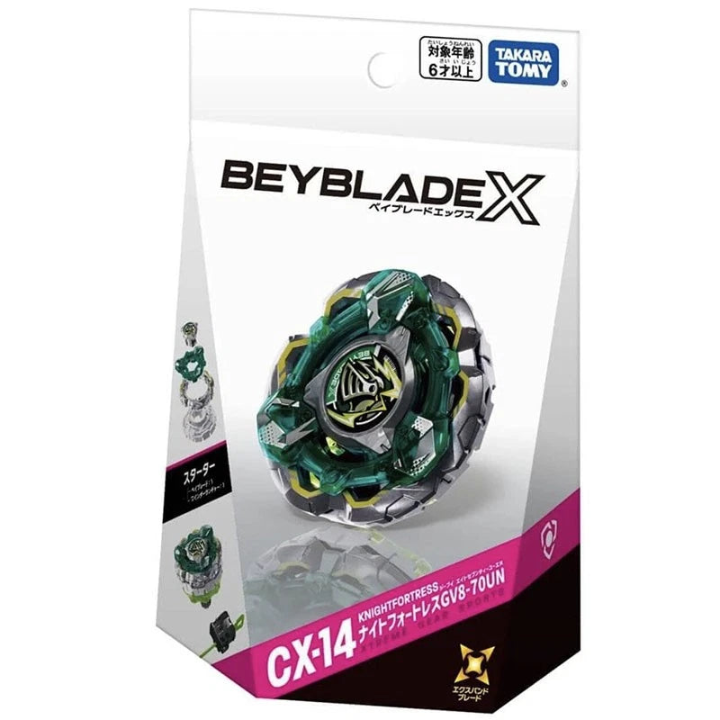 Tomy Takara Knight Fortress GV8-70UN Beyblade X Booster CX14 Starter Official TAKARA - KOEEK