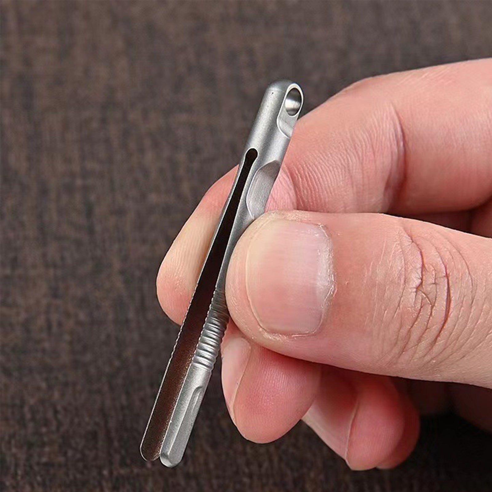 2x Titanium Tweezers Pocket Mini keychain Outdoor Lightweight Clamping EDC Tool 07FC0E-D4 - KOEEK